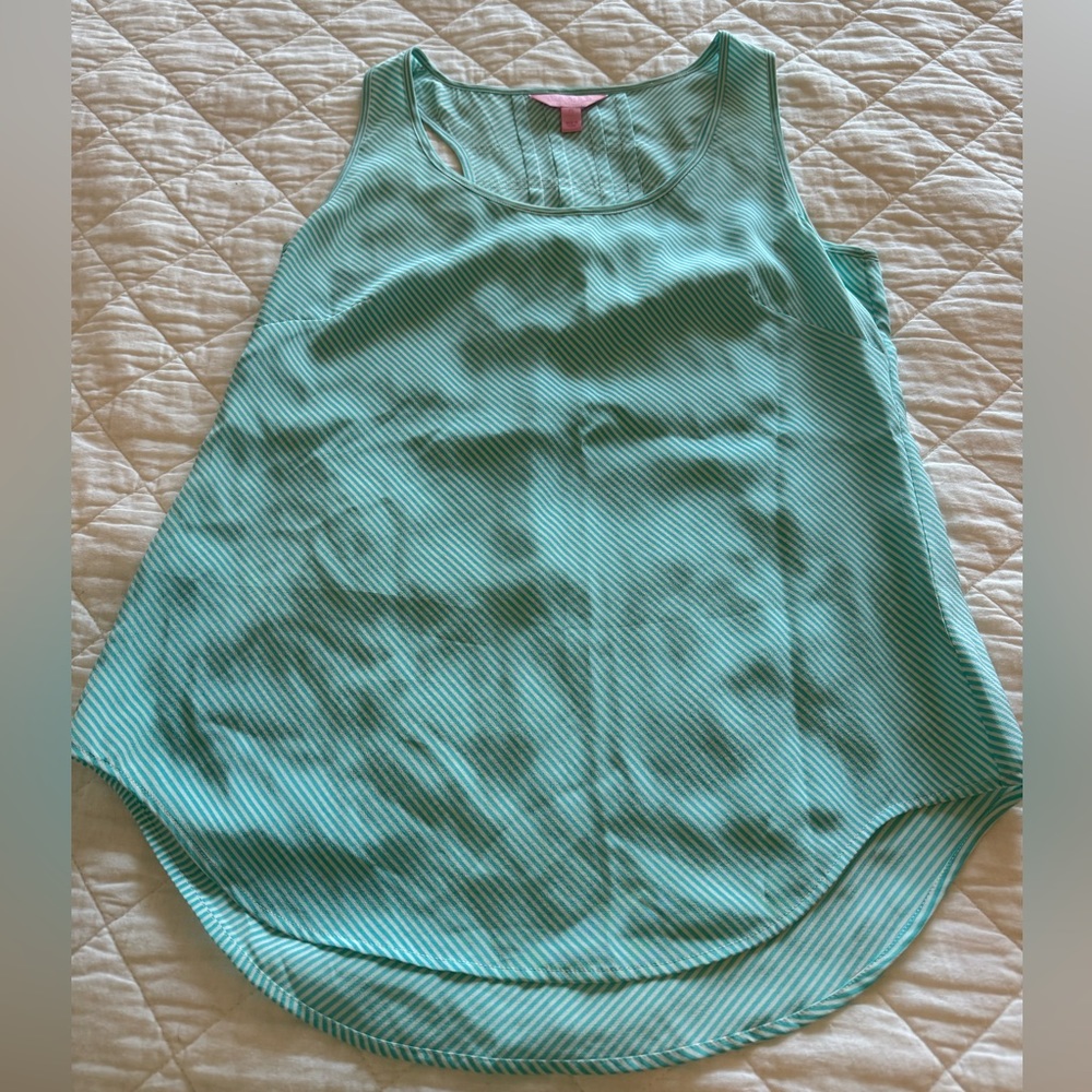 NWOT Lilly Pulitzer 100% silk racer back top size XS